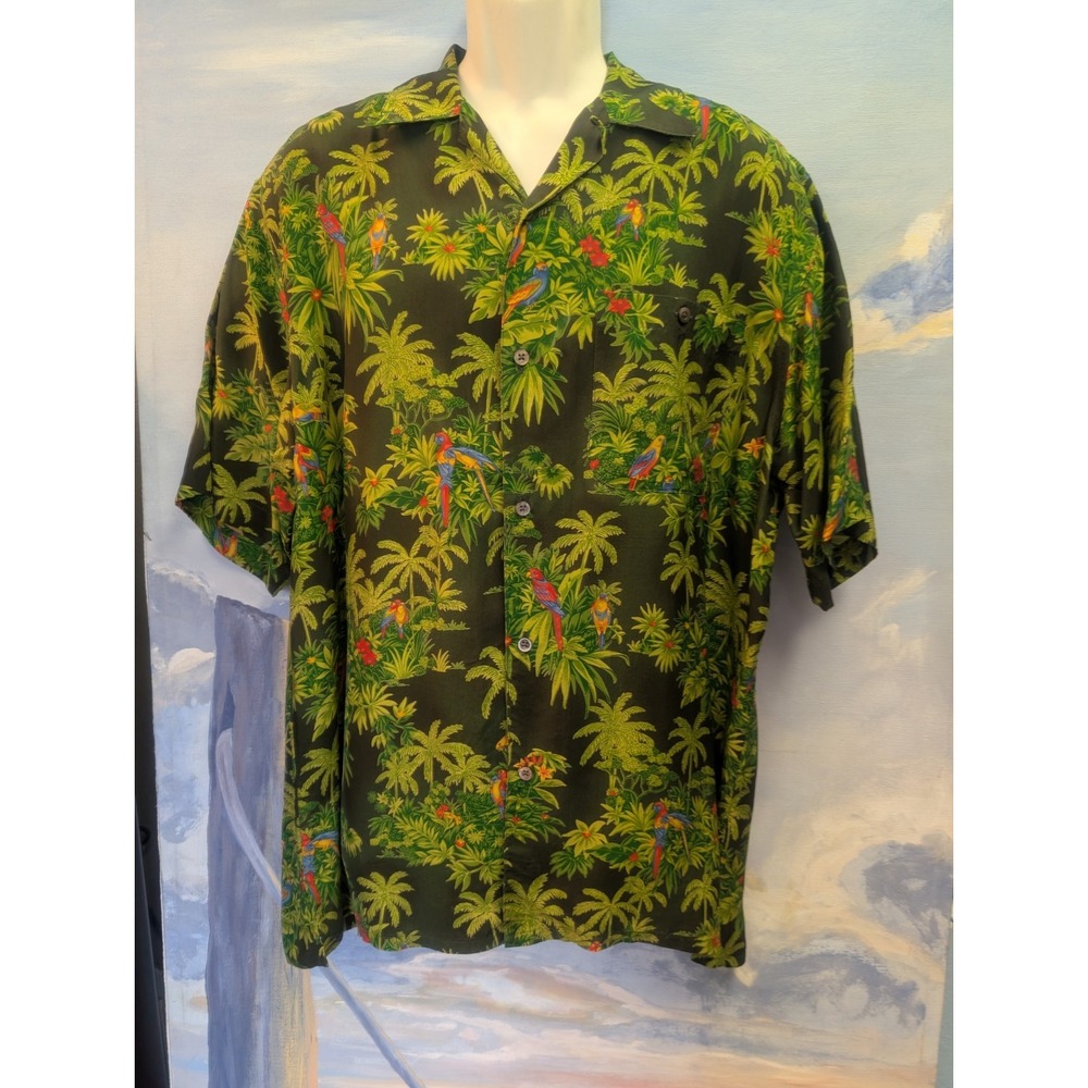 Minos L Hawaiian Cupro Shirt BEAUTIFUL!
